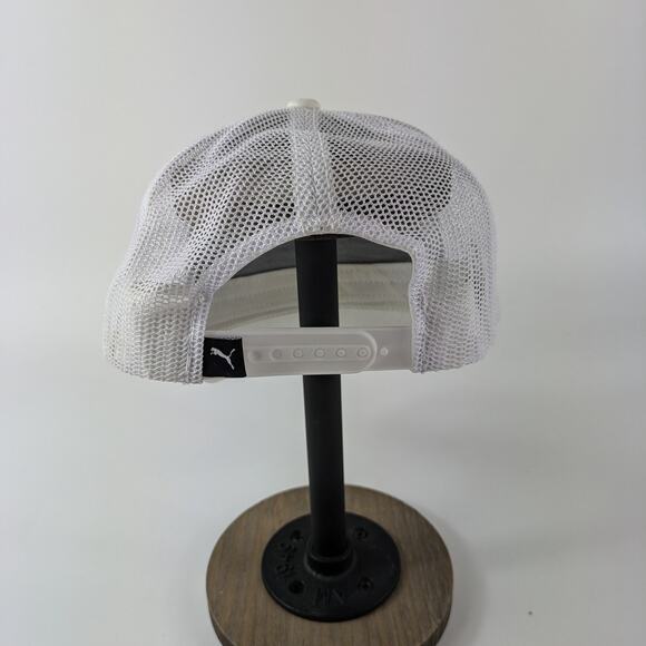 Puma Womens Hat One Size Snapback Mesh Trucker Black White Pink Baseball Cap - Picture 3 of 13